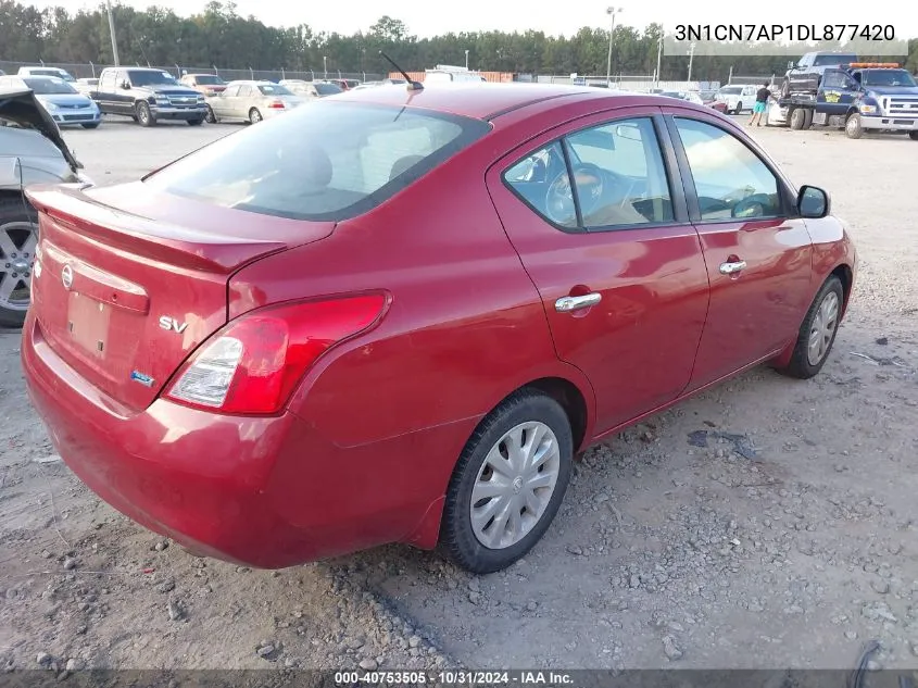 2013 Nissan Versa 1.6 Sv VIN: 3N1CN7AP1DL877420 Lot: 40753505