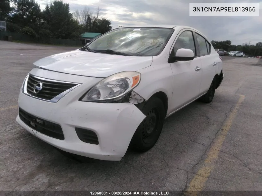 2014 Nissan Versa VIN: 3N1CN7AP9EL813966 Lot: 12068501