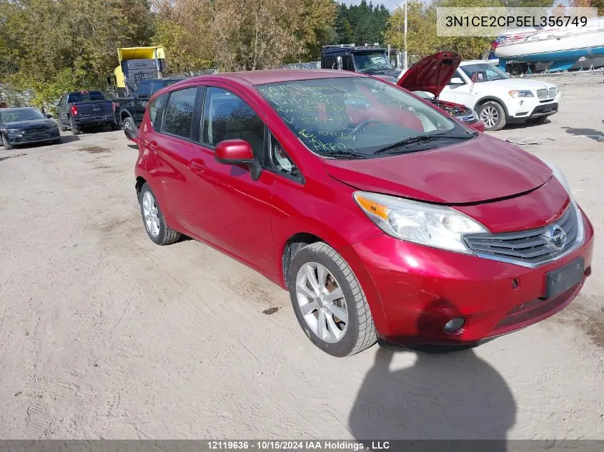 2014 Nissan Versa Note VIN: 3N1CE2CP5EL356749 Lot: 12119636