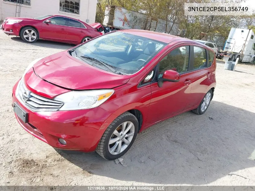 2014 Nissan Versa Note VIN: 3N1CE2CP5EL356749 Lot: 12119636