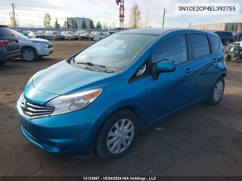 2014 Nissan Versa Note VIN: 3N1CE2CP4EL392755 Lot: 12133957