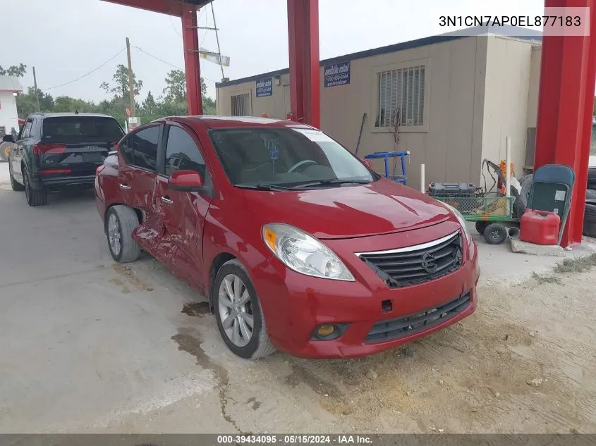 2014 Nissan Versa 1.6 Sl VIN: 3N1CN7AP0EL877183 Lot: 39434095