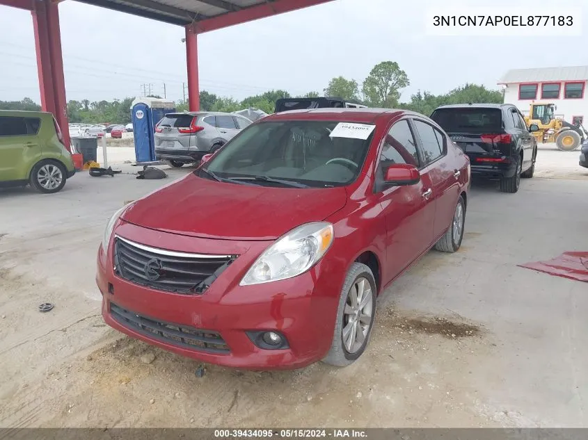 2014 Nissan Versa 1.6 Sl VIN: 3N1CN7AP0EL877183 Lot: 39434095