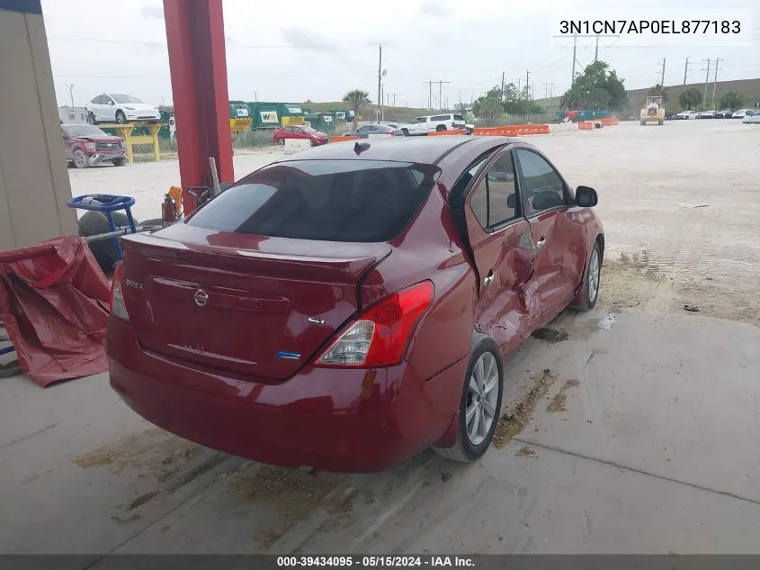 3N1CN7AP0EL877183 2014 Nissan Versa 1.6 Sl