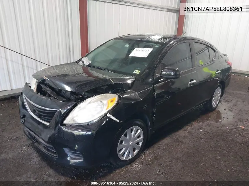 2014 Nissan Versa 1.6 Sv VIN: 3N1CN7AP5EL808361 Lot: 39516364