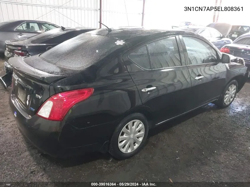 2014 Nissan Versa 1.6 Sv VIN: 3N1CN7AP5EL808361 Lot: 39516364