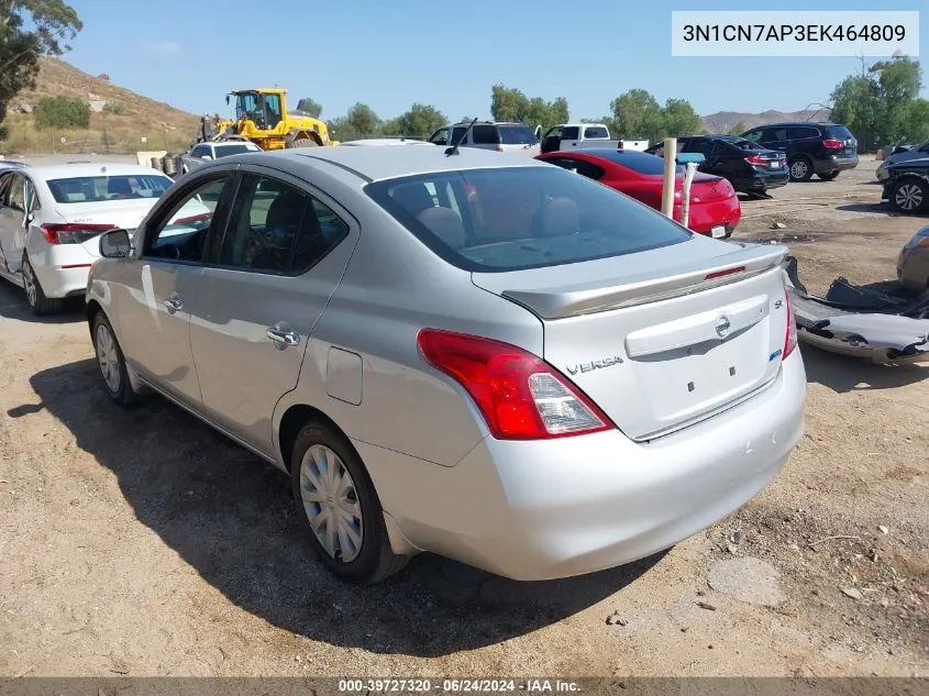 2014 Nissan Versa 1.6 Sv VIN: 3N1CN7AP3EK464809 Lot: 39727320