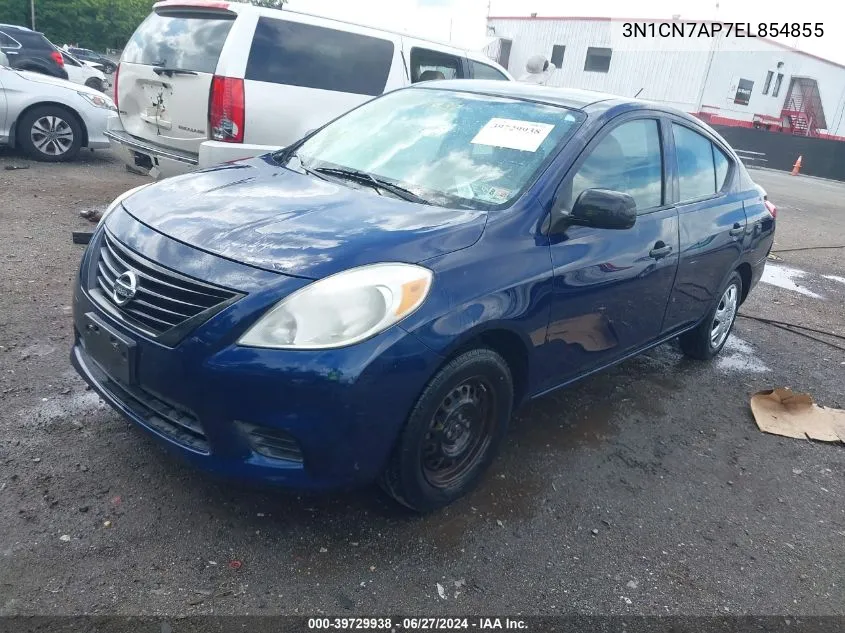 2014 Nissan Versa 1.6 S VIN: 3N1CN7AP7EL854855 Lot: 39729938