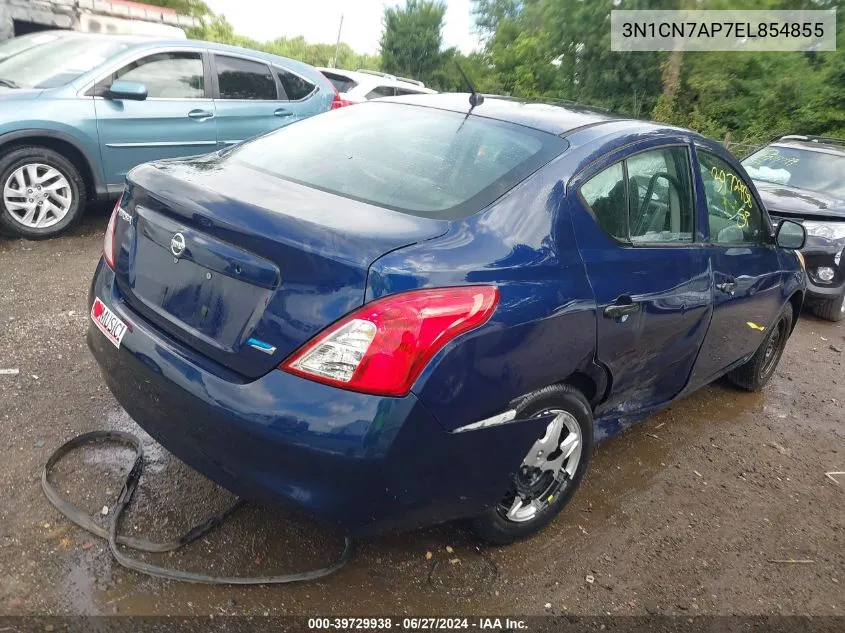 2014 Nissan Versa 1.6 S VIN: 3N1CN7AP7EL854855 Lot: 39729938