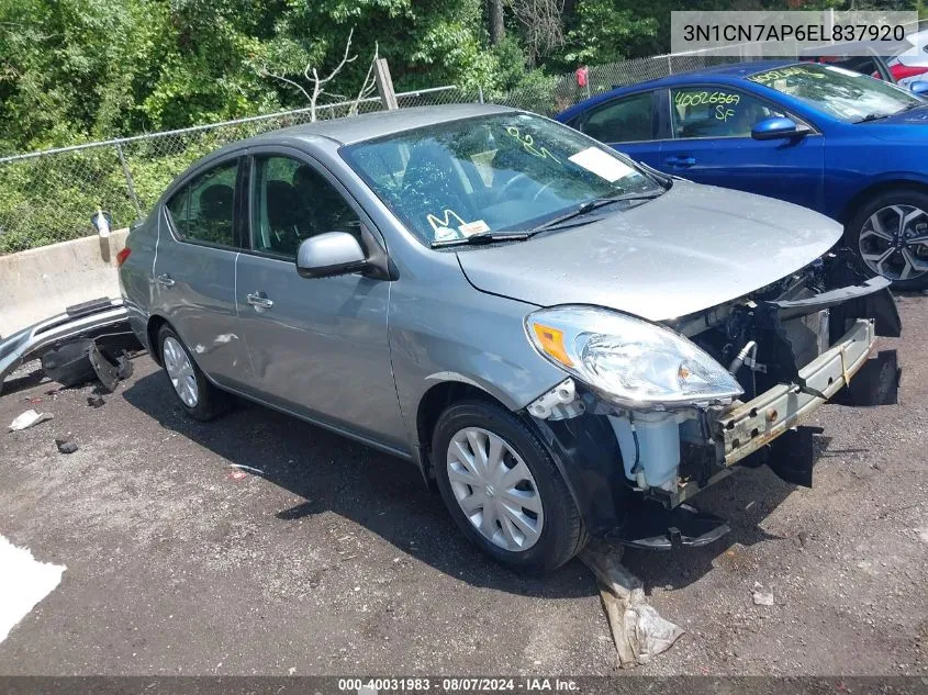 2014 Nissan Versa 1.6 Sv VIN: 3N1CN7AP6EL837920 Lot: 40031983