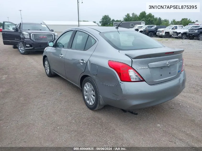 2014 Nissan Versa 1.6 S/1.6 S+/1.6 Sl/1.6 Sv VIN: 3N1CN7AP5EL875395 Lot: 40044925