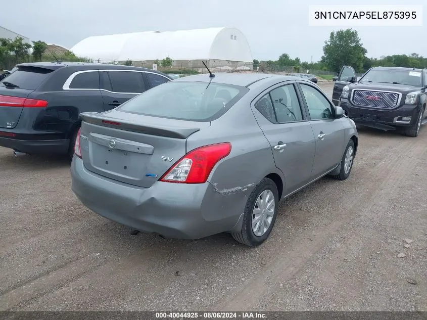 2014 Nissan Versa 1.6 S/1.6 S+/1.6 Sl/1.6 Sv VIN: 3N1CN7AP5EL875395 Lot: 40044925