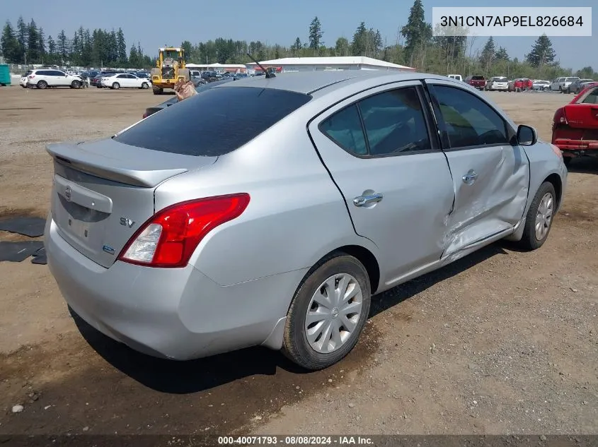 3N1CN7AP9EL826684 2014 Nissan Versa 1.6 Sv