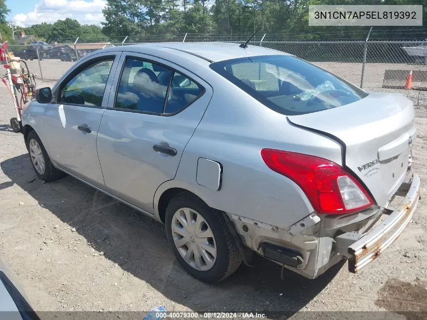 3N1CN7AP5EL819392 2014 Nissan Versa 1.6 S