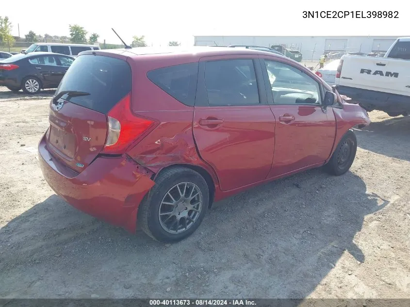 3N1CE2CP1EL398982 2014 Nissan Versa Note Sv