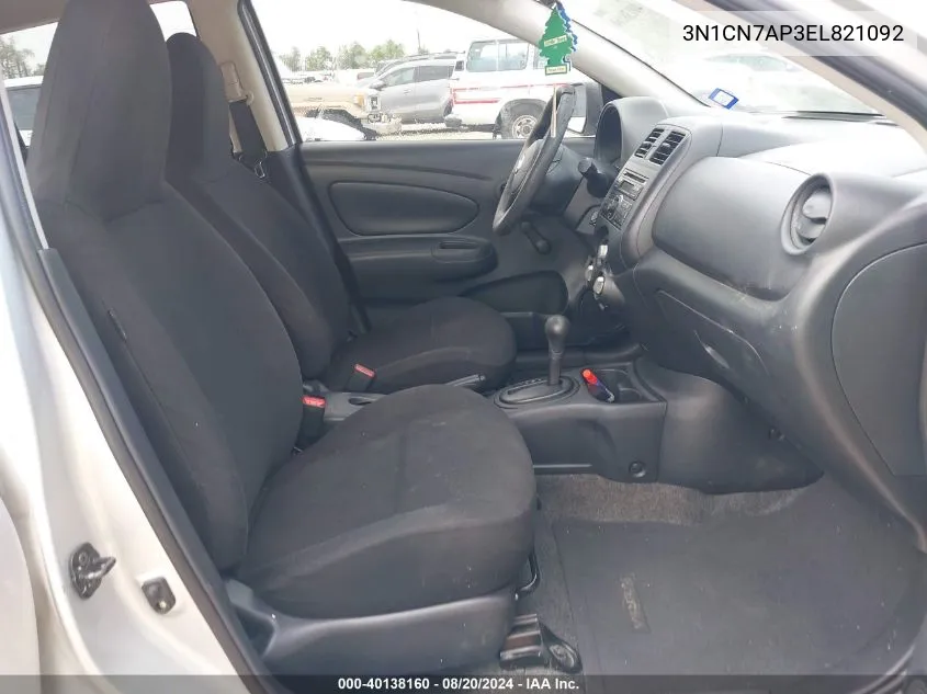 3N1CN7AP3EL821092 2014 Nissan Versa S Plus