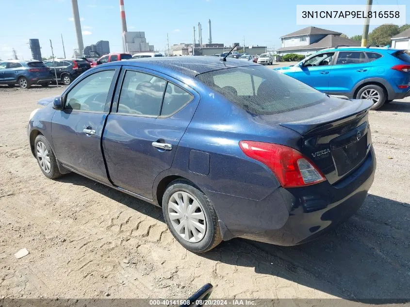 2014 Nissan Versa S/S Plus/Sv/Sl VIN: 3N1CN7AP9EL816558 Lot: 40141508