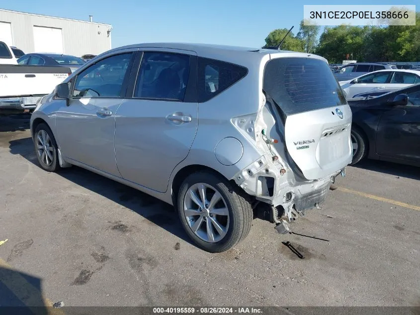 2014 Nissan Versa Note Sv VIN: 3N1CE2CP0EL358666 Lot: 40195559