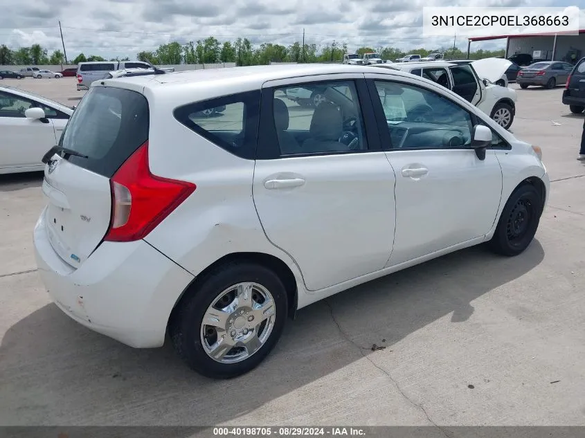 2014 Nissan Versa Note Sv VIN: 3N1CE2CP0EL368663 Lot: 40198705