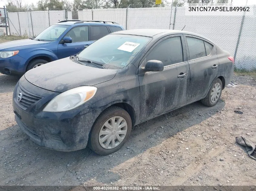 2014 Nissan Versa 1.6 S VIN: 3N1CN7AP5EL849962 Lot: 40208382