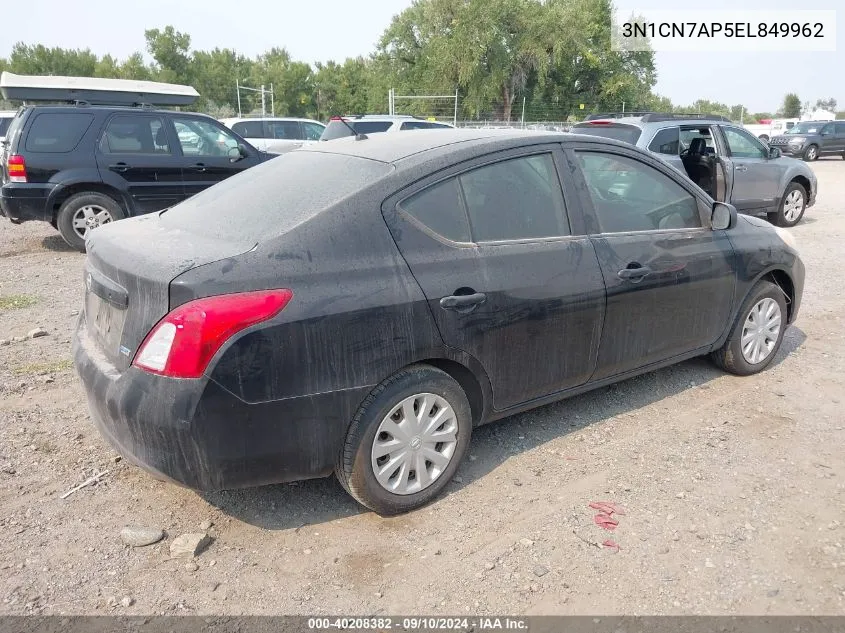 2014 Nissan Versa 1.6 S VIN: 3N1CN7AP5EL849962 Lot: 40208382