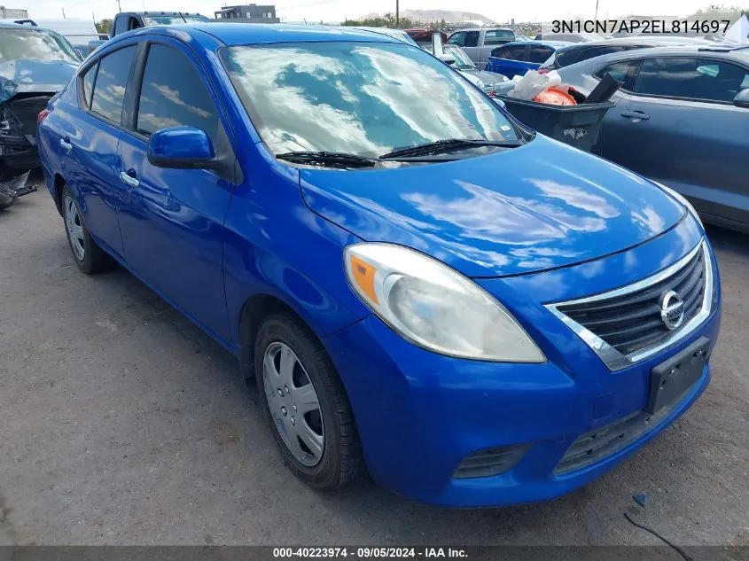 2014 Nissan Versa 1.6 Sv VIN: 3N1CN7AP2EL814697 Lot: 40223974