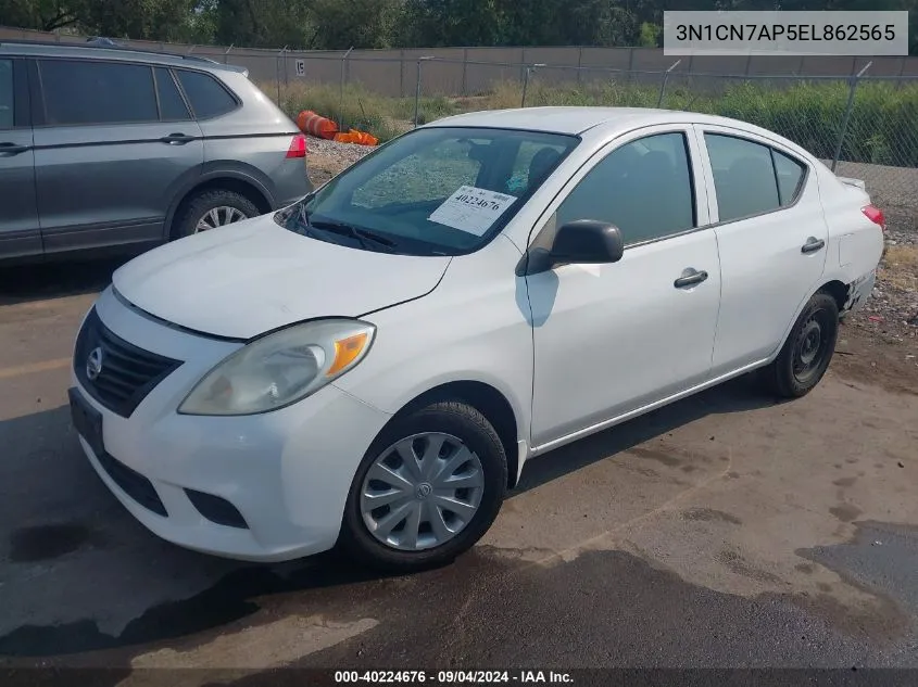 2014 Nissan Versa S/S Plus/Sv/Sl VIN: 3N1CN7AP5EL862565 Lot: 40224676