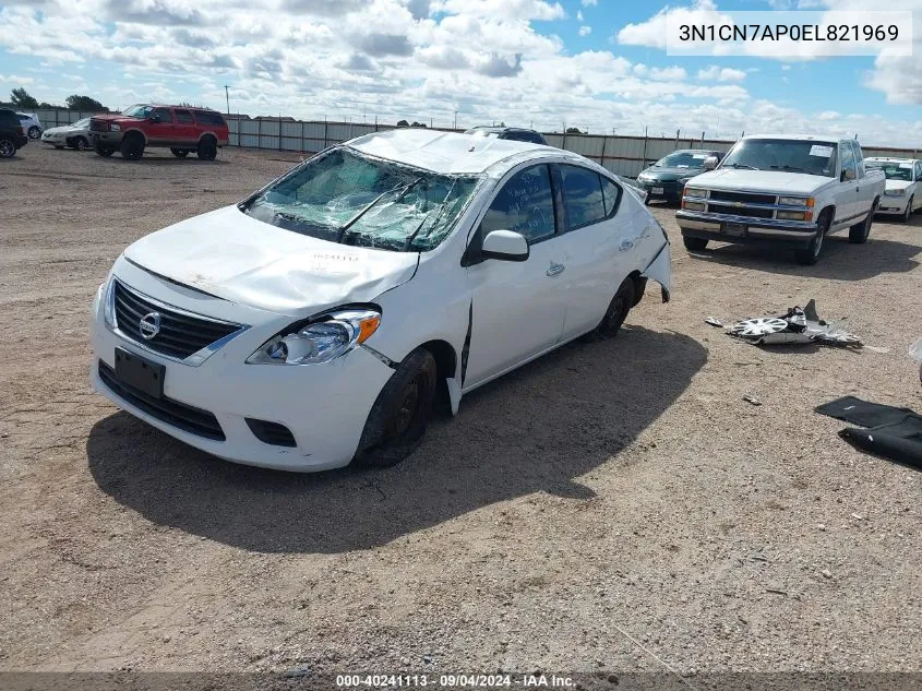 2014 Nissan Versa 1.6 Sv VIN: 3N1CN7AP0EL821969 Lot: 40241113