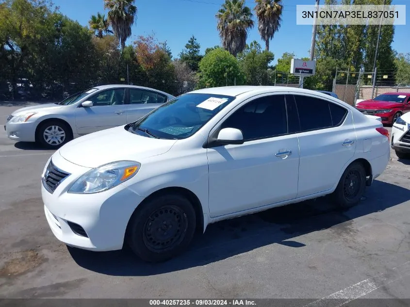 2014 Nissan Versa 1.6 Sv VIN: 3N1CN7AP3EL837051 Lot: 40257235