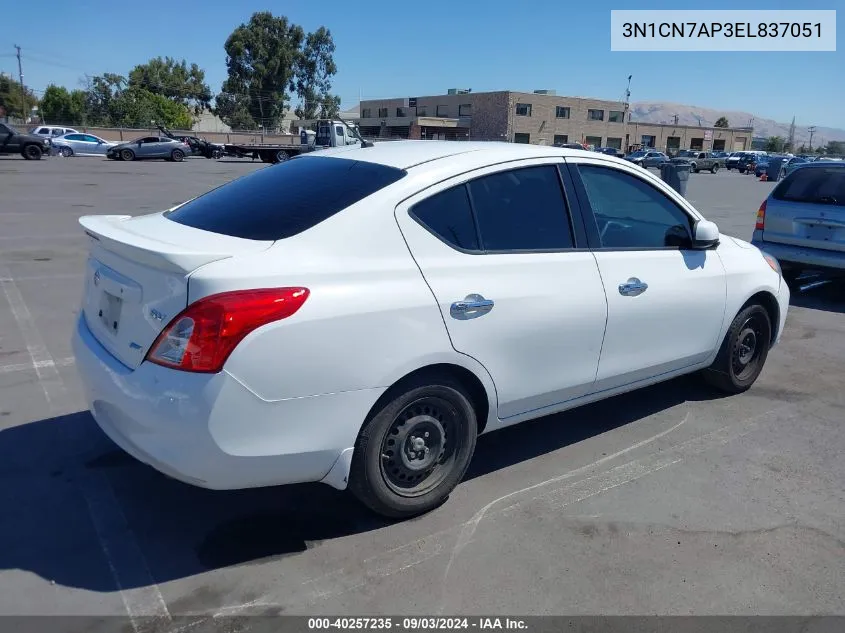 2014 Nissan Versa 1.6 Sv VIN: 3N1CN7AP3EL837051 Lot: 40257235