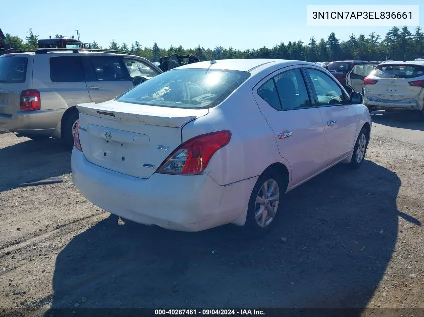 3N1CN7AP3EL836661 2014 Nissan Versa 1.6 Sv