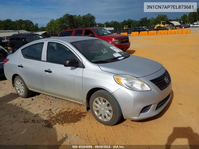 2014 Nissan Versa 1.6 S VIN: 3N1CN7AP7EL873681 Lot: 40284096