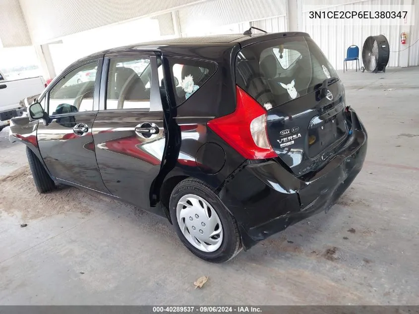 2014 Nissan Versa Note Sv VIN: 3N1CE2CP6EL380347 Lot: 40289537