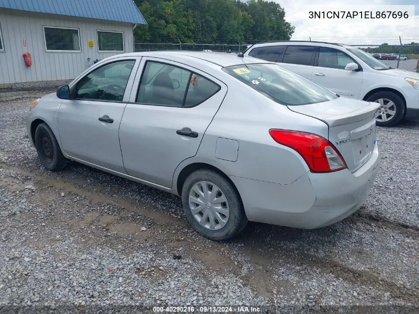 3N1CN7AP1EL867696 2014 Nissan Versa 1.6 S