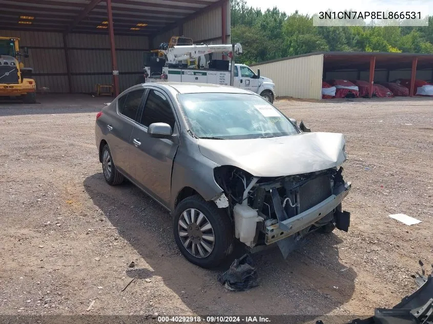 2014 Nissan Versa 1.6 Sv VIN: 3N1CN7AP8EL866531 Lot: 40292918