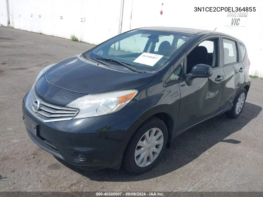 2014 Nissan Versa Note S Plus VIN: 3N1CE2CP0EL364855 Lot: 40300007