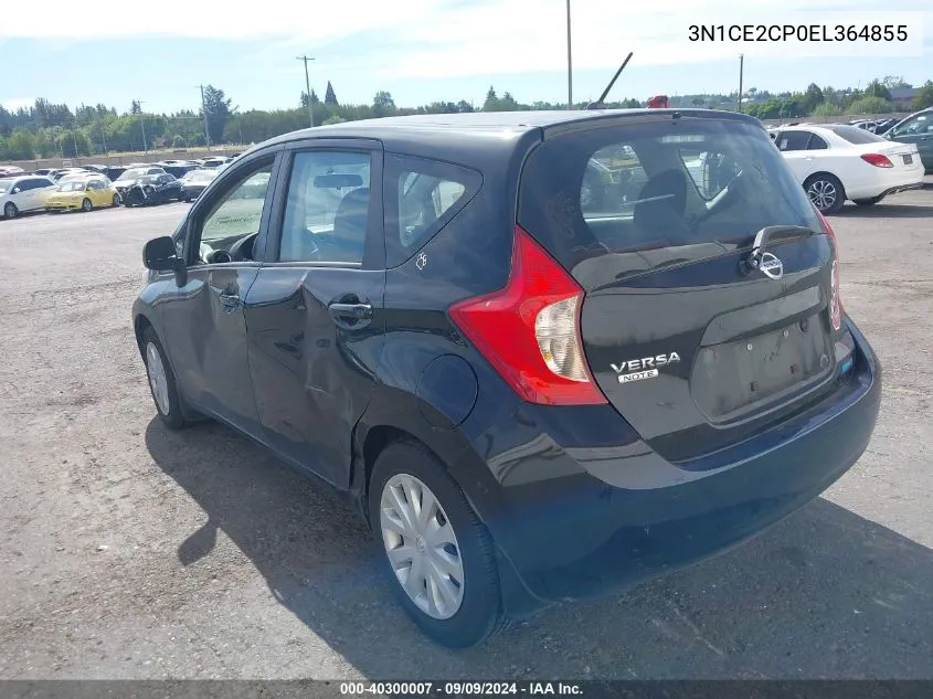 2014 Nissan Versa Note S Plus VIN: 3N1CE2CP0EL364855 Lot: 40300007