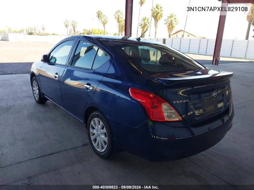 2014 Nissan Versa 1.6 Sv VIN: 3N1CN7APXEL829108 Lot: 40309823