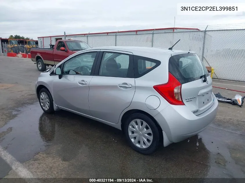 2014 Nissan Versa Note Sv VIN: 3N1CE2CP2EL399851 Lot: 40321194