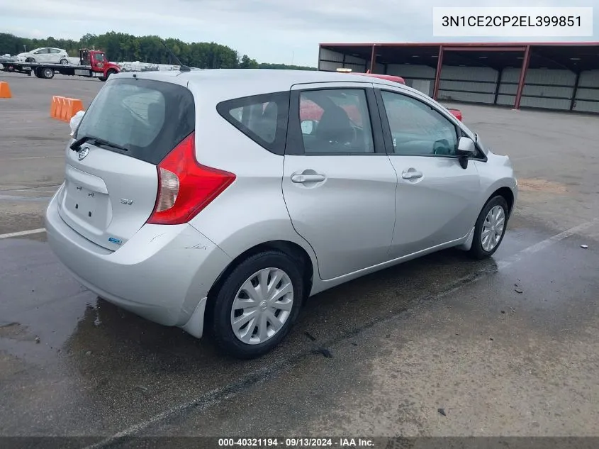 2014 Nissan Versa Note Sv VIN: 3N1CE2CP2EL399851 Lot: 40321194