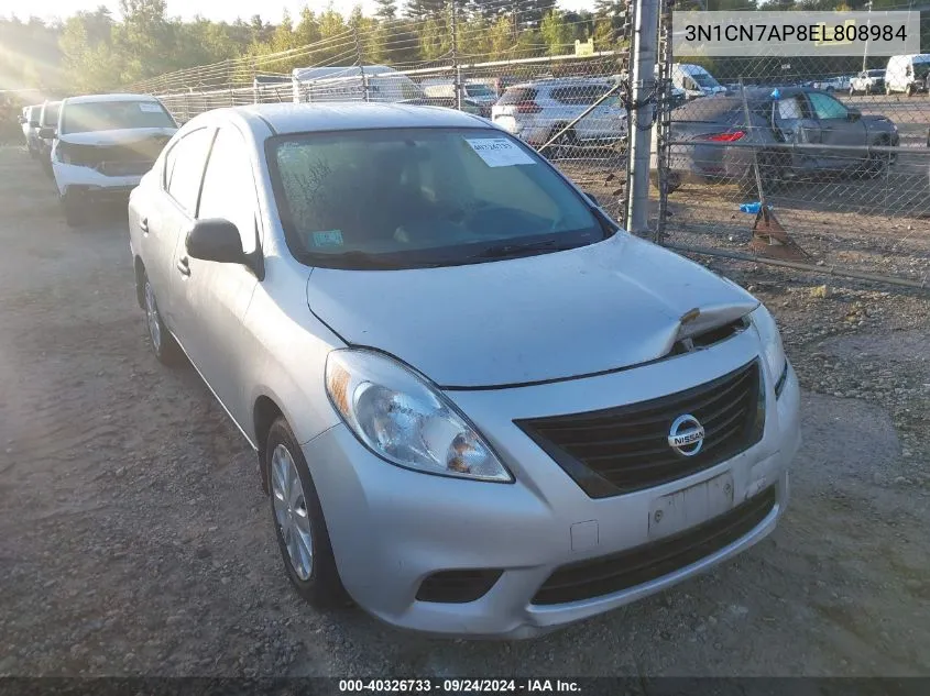 2014 Nissan Versa S/S Plus/Sv/Sl VIN: 3N1CN7AP8EL808984 Lot: 40326733