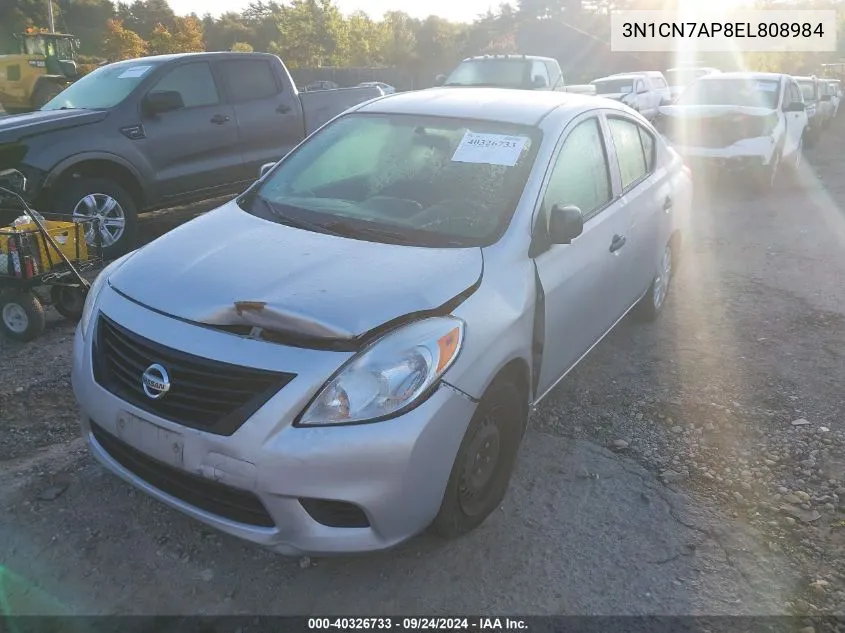 2014 Nissan Versa S/S Plus/Sv/Sl VIN: 3N1CN7AP8EL808984 Lot: 40326733