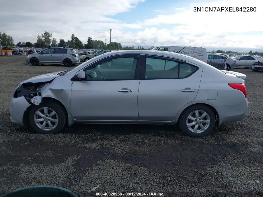 2014 Nissan Versa 1.6 Sv VIN: 3N1CN7APXEL842280 Lot: 40328958