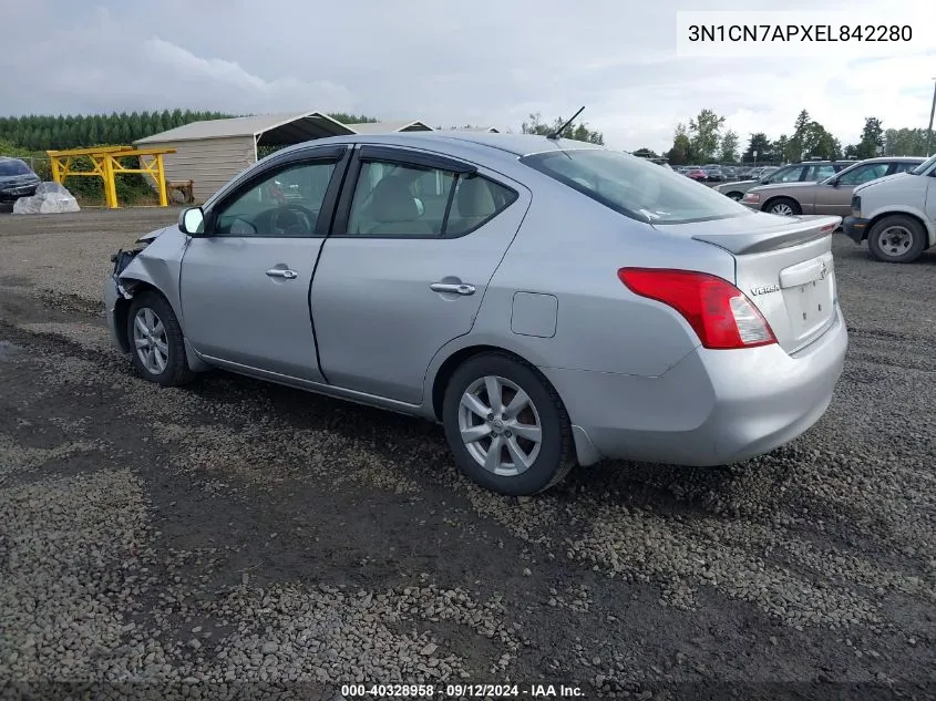 2014 Nissan Versa 1.6 Sv VIN: 3N1CN7APXEL842280 Lot: 40328958