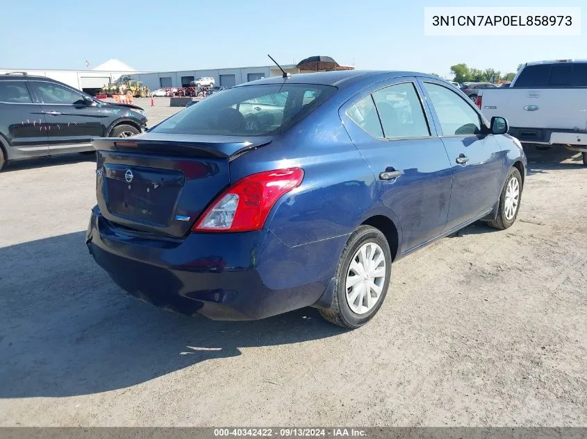 3N1CN7AP0EL858973 2014 Nissan Versa S/S Plus/Sv/Sl