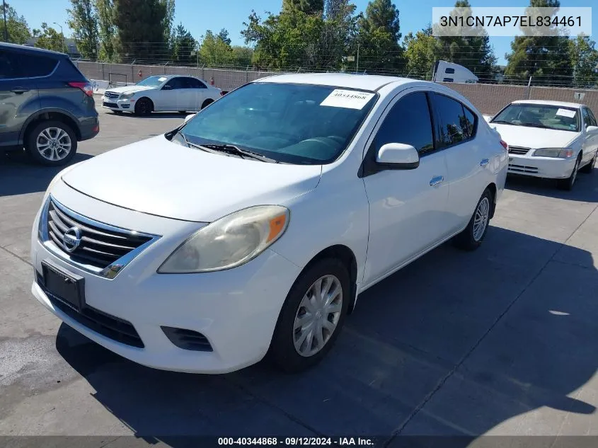 2014 Nissan Versa 1.6 Sv VIN: 3N1CN7AP7EL834461 Lot: 40344868