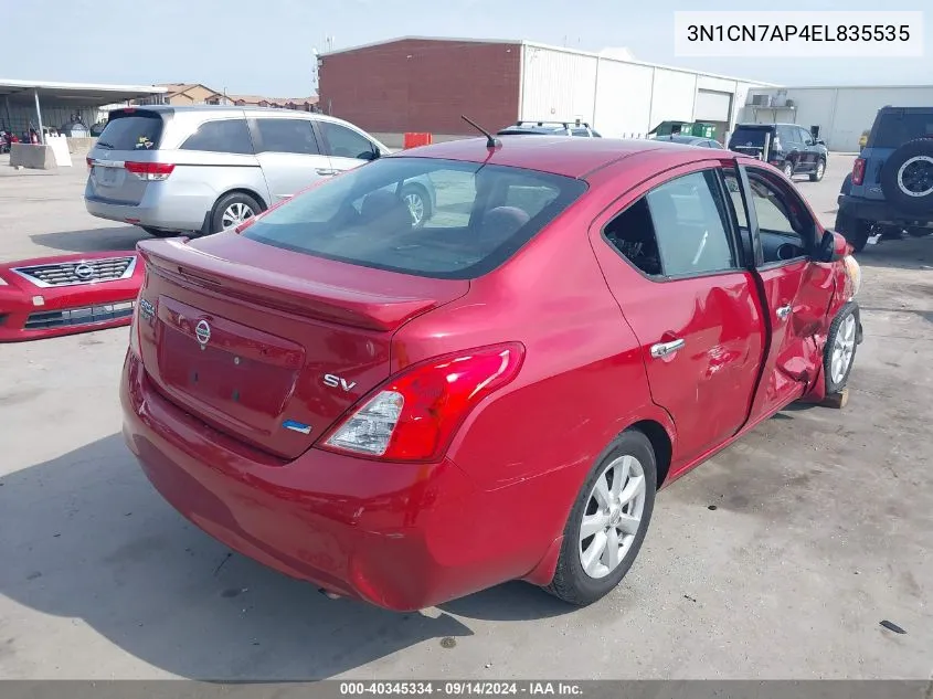 2014 Nissan Versa 1.6 Sv VIN: 3N1CN7AP4EL835535 Lot: 40345334