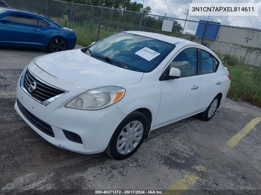 2014 Nissan Versa 1.6 Sv VIN: 3N1CN7APXEL814611 Lot: 40371372