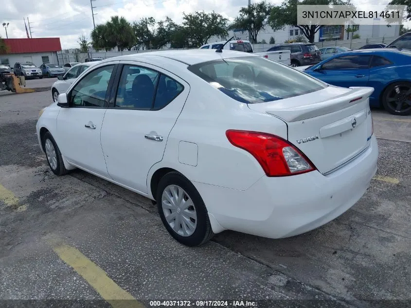 3N1CN7APXEL814611 2014 Nissan Versa 1.6 Sv