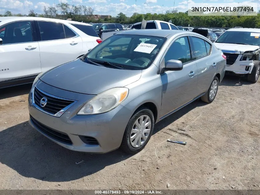 2014 Nissan Versa 1.6 Sv VIN: 3N1CN7AP6EL877494 Lot: 40379493